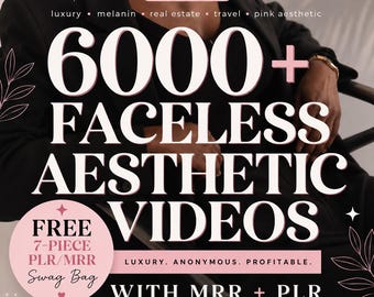 6000+ Canva Faceless Video Reels: Digital Templates with PLR/MRR