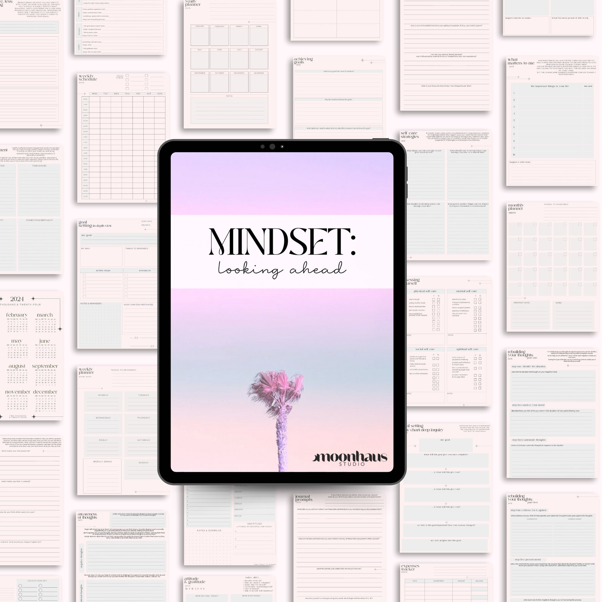 2025 Vision and Mindset Planner: Goal Setting Journal for Manifestation (PDF Digital Download)