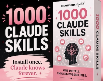 Claude AI Skill Pack | 1000 Skills for Small Business | Digital Products, Content Creation