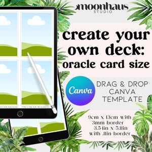 canva template: digital oracle deck, tarot deck, flash cards, diy make your own