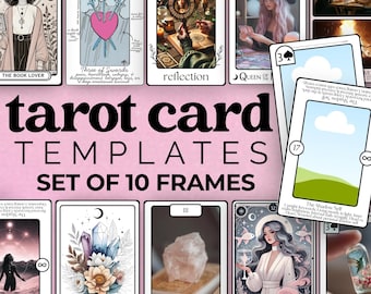 DIY Tarot Cards Template for Canva | Oracle Card, Affirmation Deck