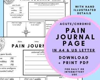 Chronic Pain Tracker Printable - Etsy