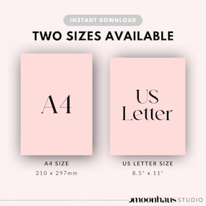 Digital product listing showing two sizes available, A4 and US Letter, for instant download templates. Designed for Etsy sellers creating digital products with ai prompts and business plan strategies. Helps optimise listings for trending products and best selling items.