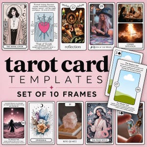 DIY Tarot Cards Template for Canva | Oracle Card, Affirmation Deck