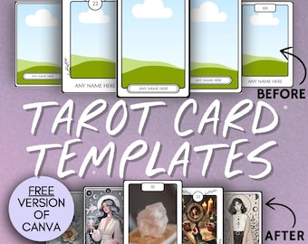 DIY Tarot Card Templates for Canva (Digital Printable)