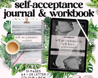 digital printable journal: self-acceptance | self love, self care, personal development PDF