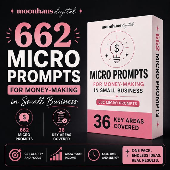 662 AI Prompts for Online Business | ChatGPT + Claude | Prompt Pack | Digital Download