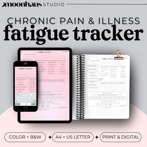 Daily Fatigue Tracker | Chronic Pain & Illness Symptom Log (Printable Digital Download)