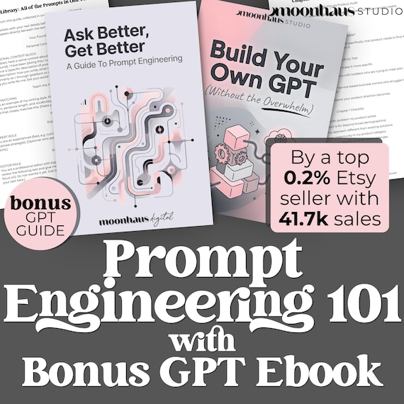 Prompt Engineering Guide | AI Prompts Ebook | Claude AI and ChatGPT | Side Hustle | Instant Download