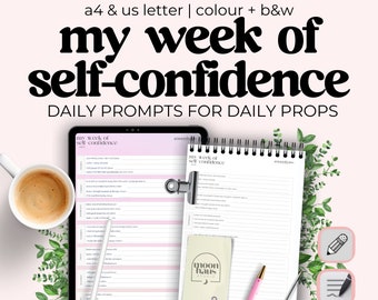 self-confidence journal page | digital download | daily confidence printable