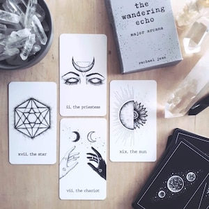 Tarot Deck Unique, Major Arcana Tarot Deck Box, Indie Tarot Deck With Guidebook, Tarot Cards For Beginners, Tarot Gifts, Tarot No AI