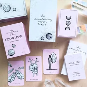 Indie Tarot Deck Set: Cosmic Pink Mini & Midnight Sky Holographic