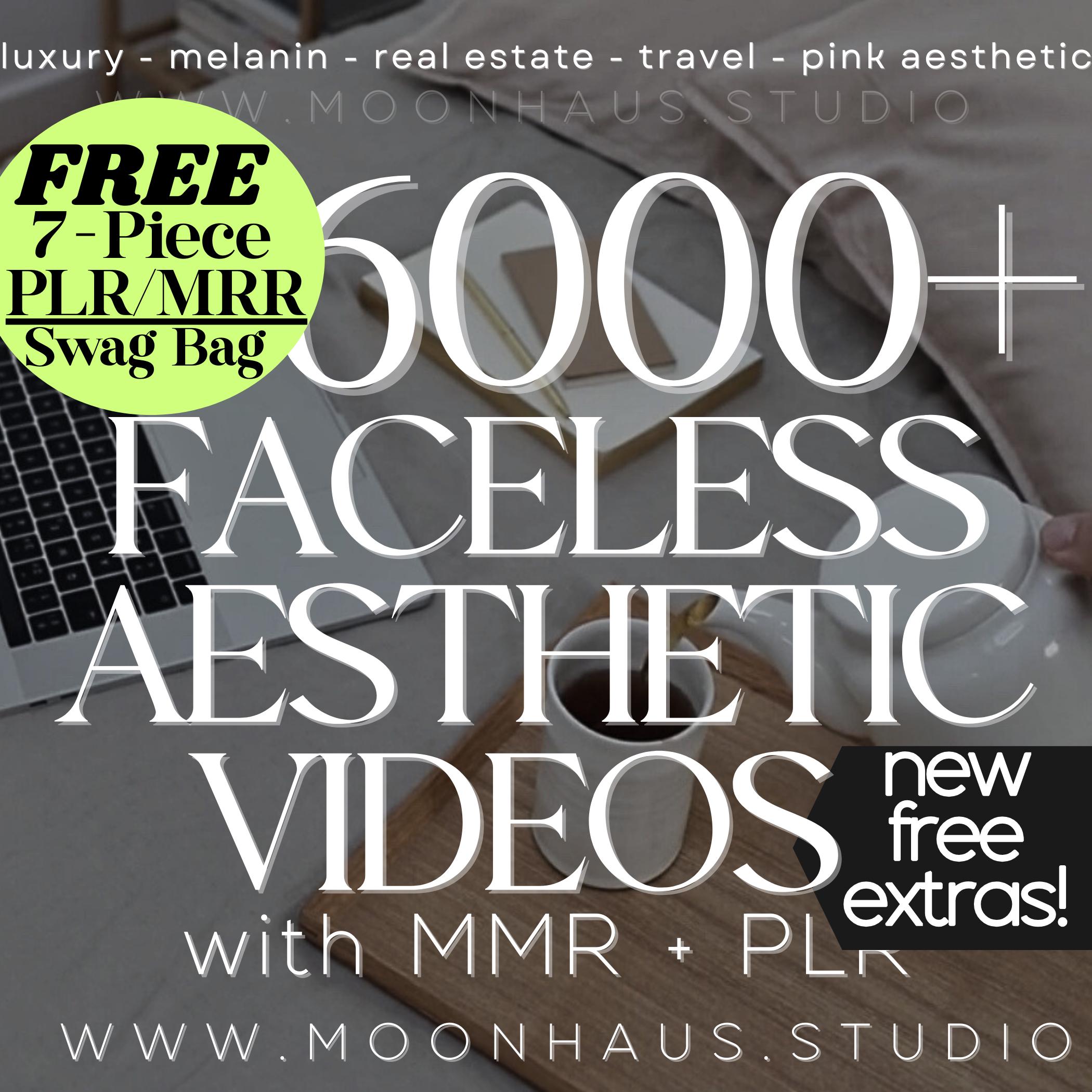 6000+ Aesthetic Faceless Video Reels + Story MRR & PLR resell | Affiliate Marketing, Email, Social Media mrr DFY Instagram Templates Digital