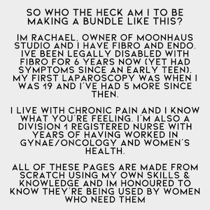 endometriosis endo symptom tracker: chronic pain & illness, digital download, endo awareness, pain management, ivf support, pcos tracker image 2