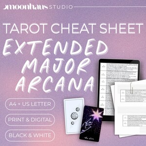 Tarot Cheat Sheet: Extended Major Arcana Card Meanings for Tarot Spreads and Readings
