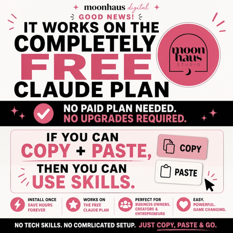 if you can copy and paste then ou can use Claude skills. use Claude ai skills on their free tier plan