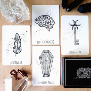 Indie Oracle Deck: Hand Drawn Cards with Guidebook, Original Art, Love Messages, Reading, Spreads