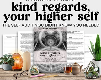 higher self journal | self audit journal prompts | highest authentic self, spiritual PDF planner