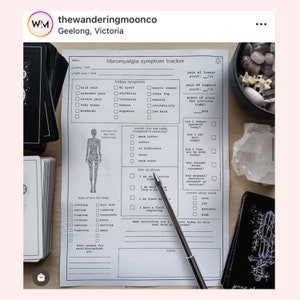 Fibromyalgia Symptom Tracker Journal Page, Chronic Pain and Illness (Digital Download) image 7