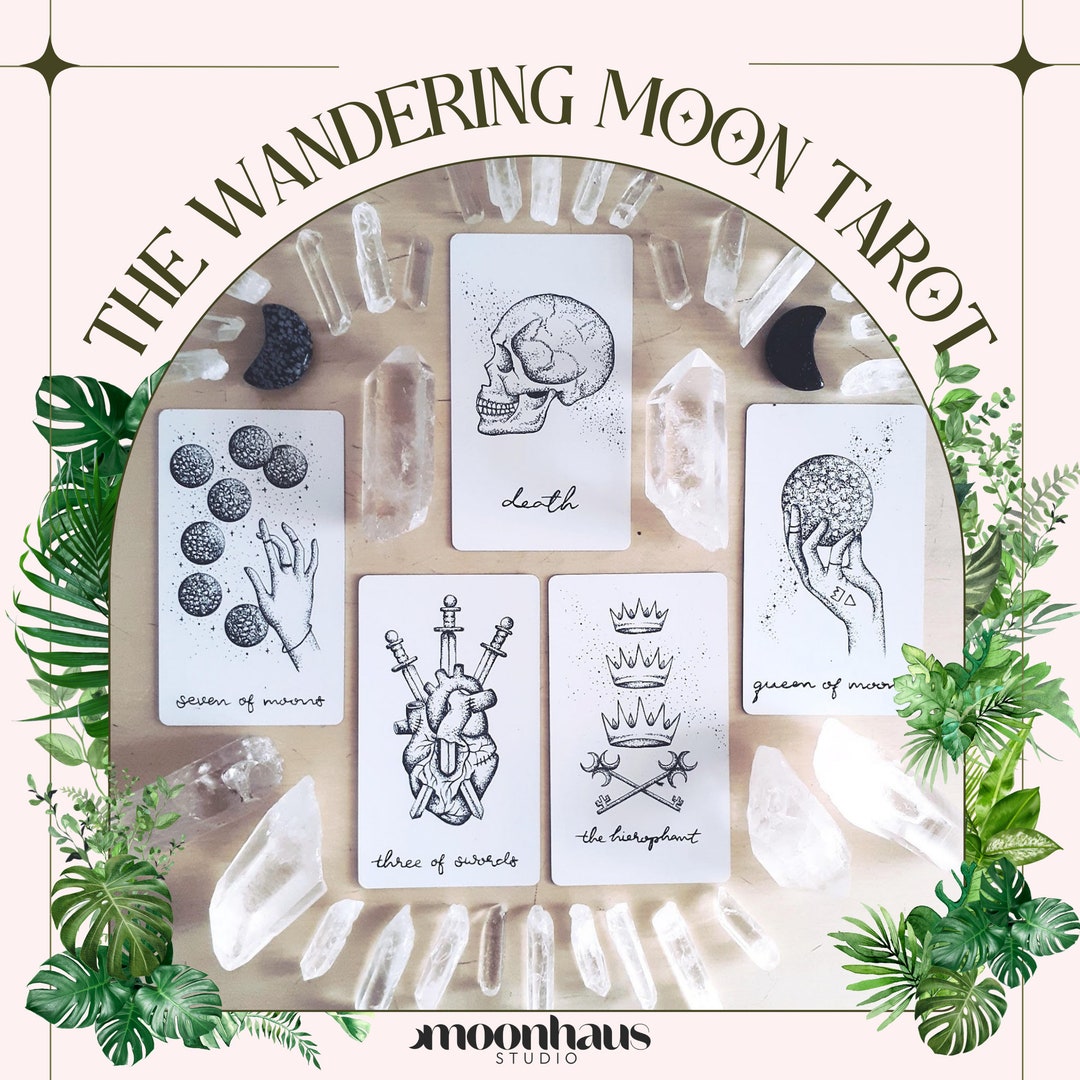 cute petite writing journal with unique tarot illustrations