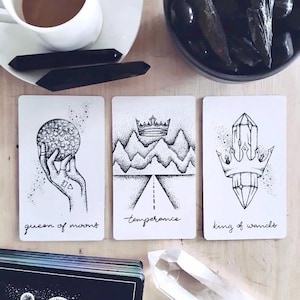 Unique Indie Tarot Deck with Guidebook | Tarot Decks Beautiful Moon Cards, Full Deck for Beginner | Cute Tarot Cards, Tarot Oracle Gift Set
