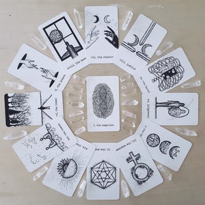 Jeu de cartes de tarot arcanes majeurs : indépendant, mignon, unique, outils de divination, cartes tarot oracle, guide et boîte, pour la lecture de tarot, tarot pour débutant