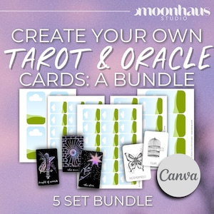 Canva Spielkarten Vorlagen: Mini, Tarot, Orakel Karten (Digitaler Download)