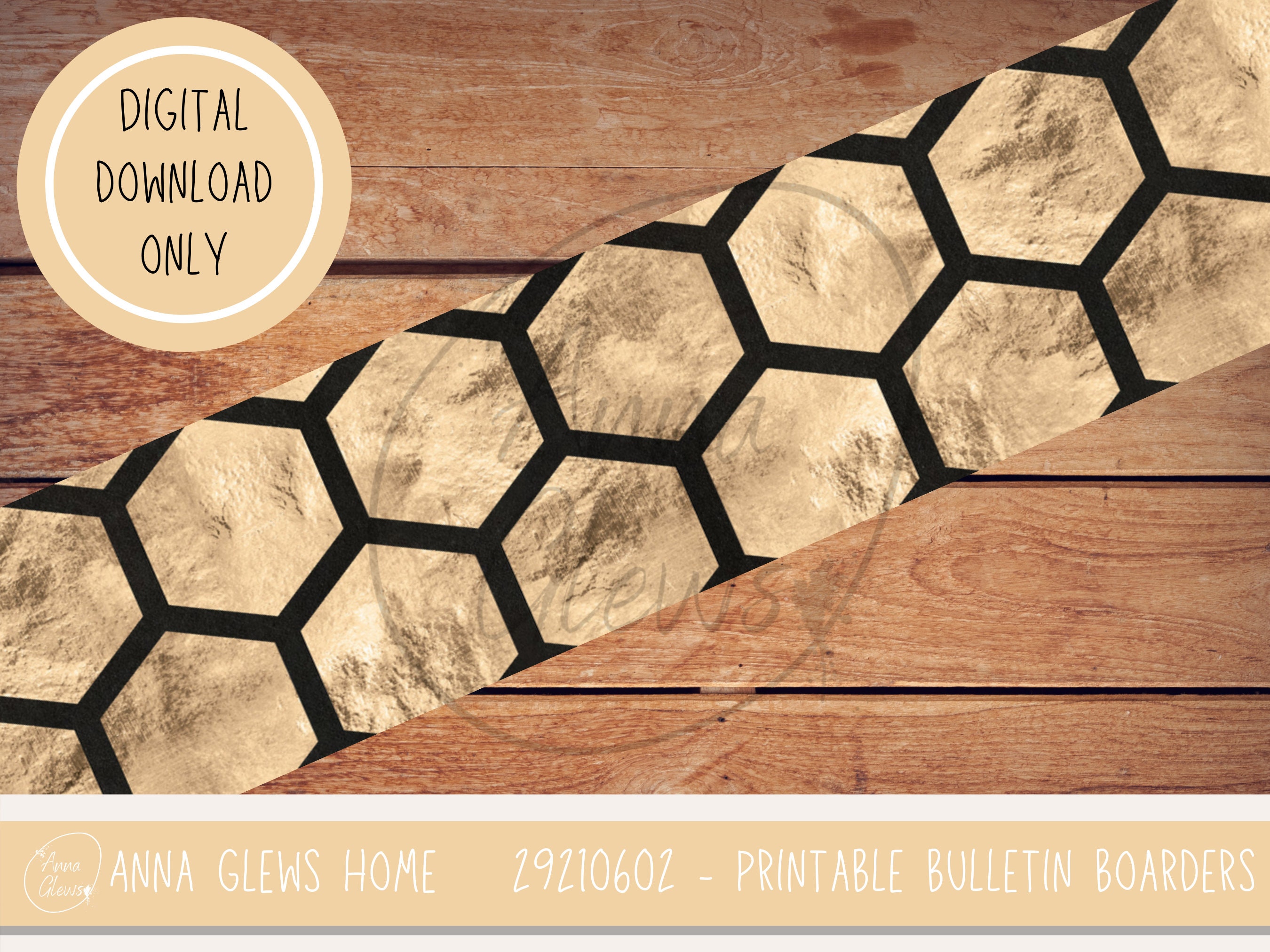 Classroom Bulletin Board Border Nature Gold and Black Bee Etsy UK