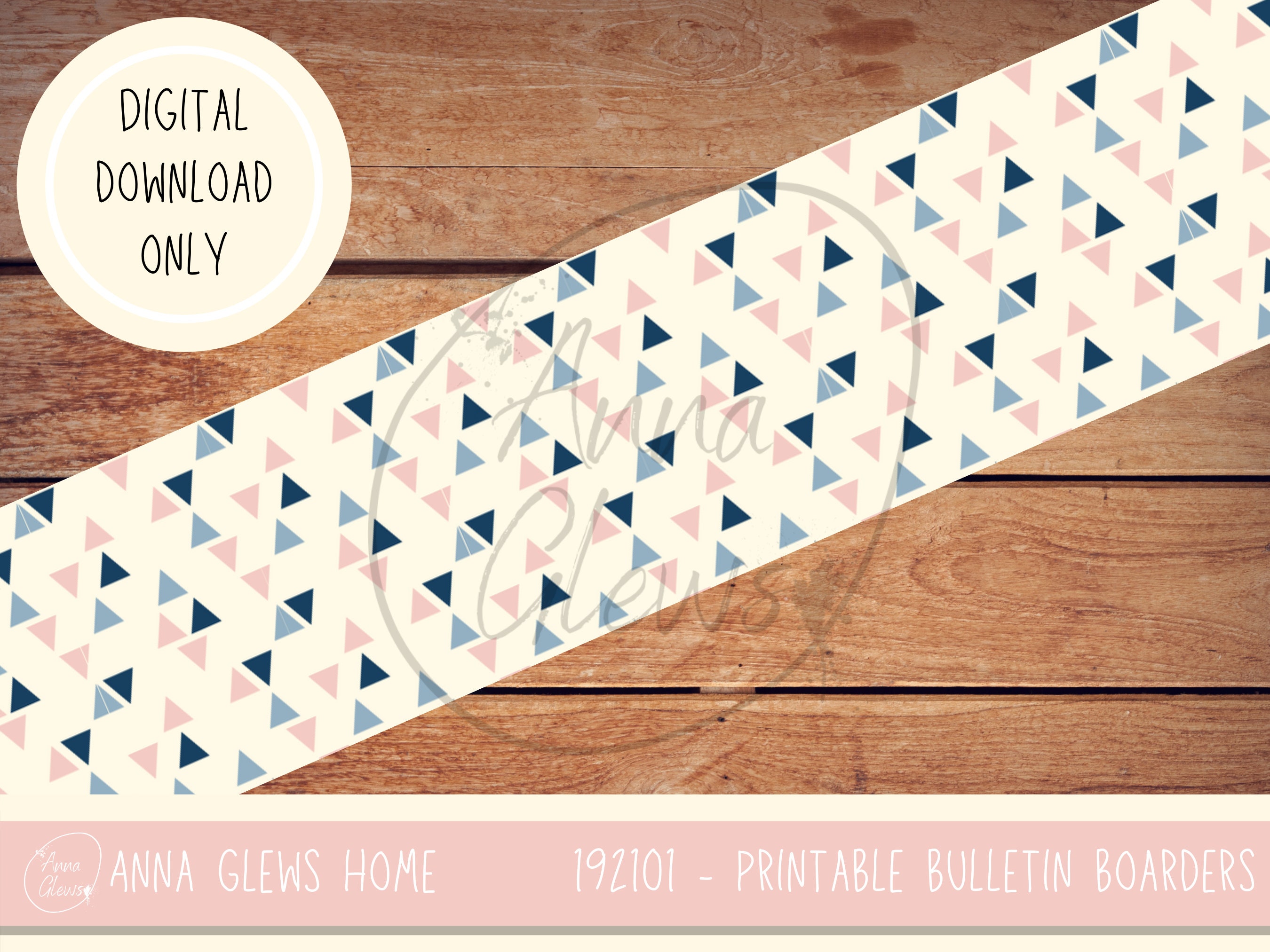 Classroom Bulletin Board Border Boho Neutral Pattern, Classroom Decor