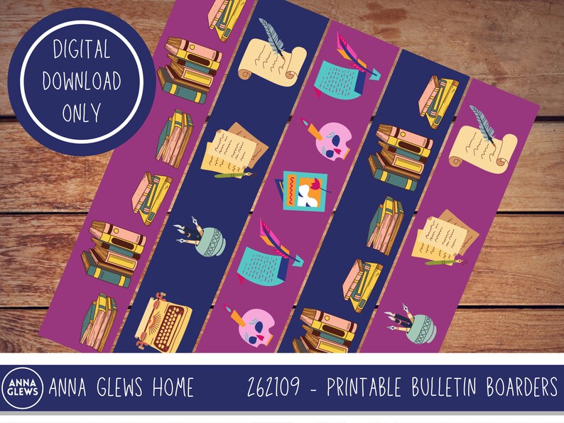 Classroom Bulletin Board Border Literature Pattern Classroom Etsy UK