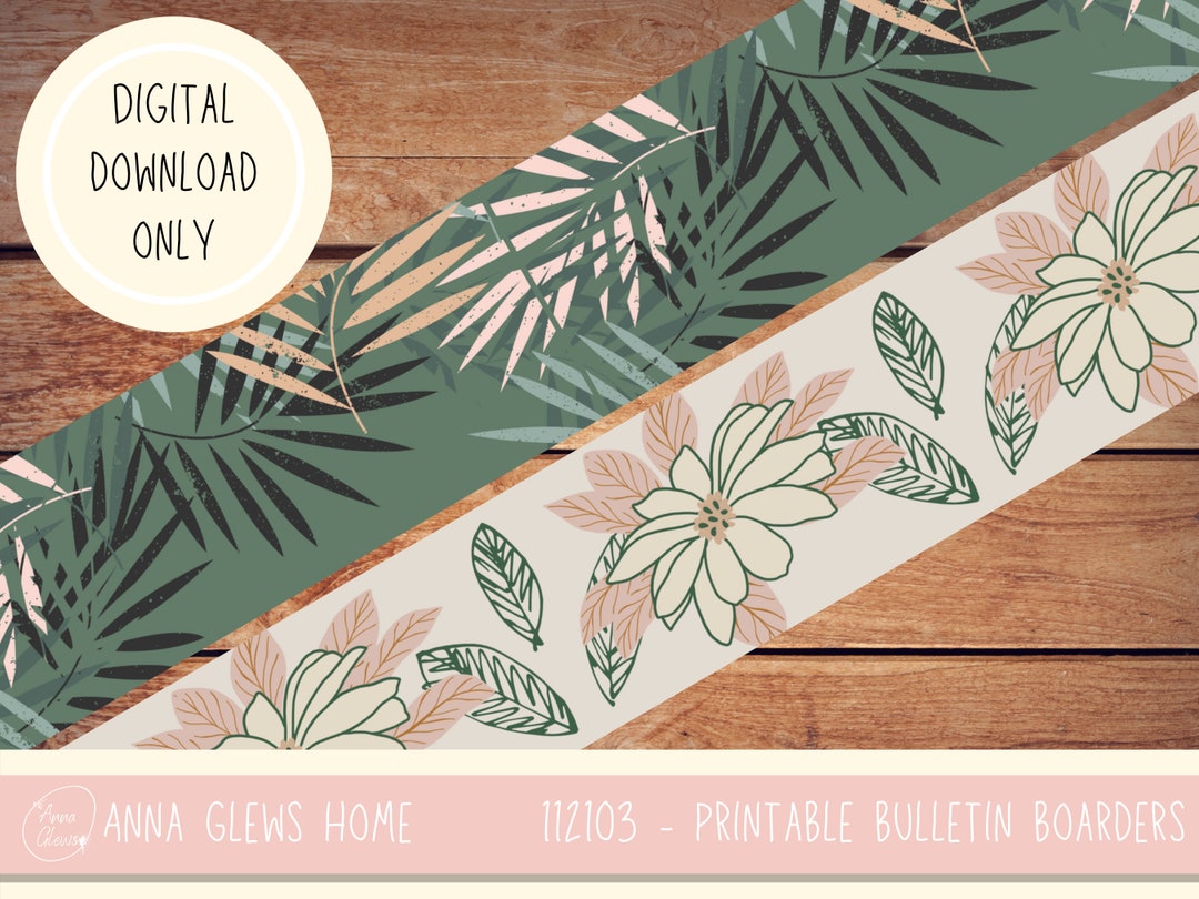 Mini Classroom Bulletin Board Border Jungle Pattern, Classroom Decor ...