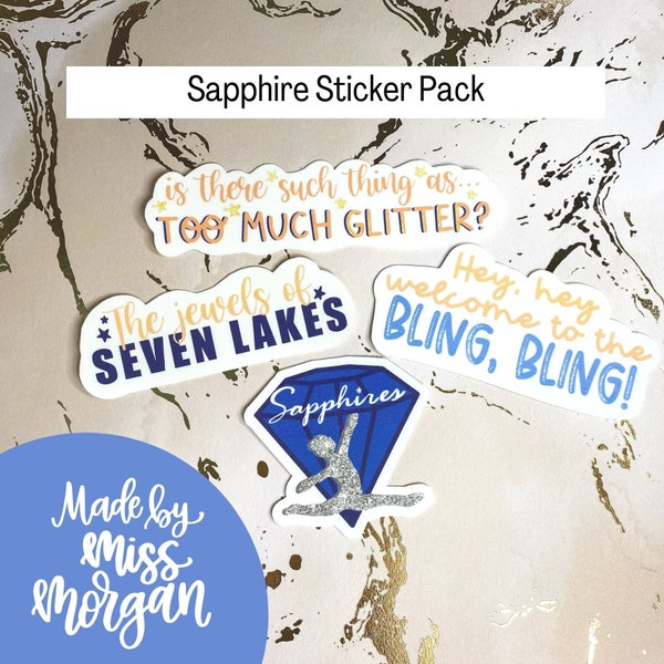 Jewels of Seven Lakes Sticker Pack- Seven Lakes Sapphires Dance Team