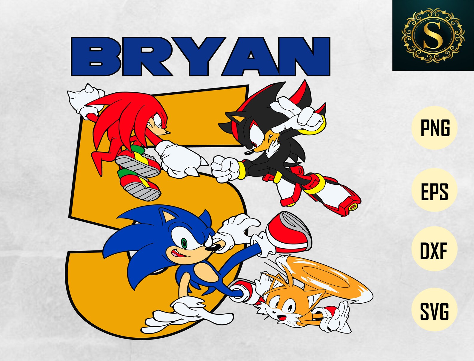 Sonic Birthday Boy SVG Sonic Birthday Svg Birthday Custom