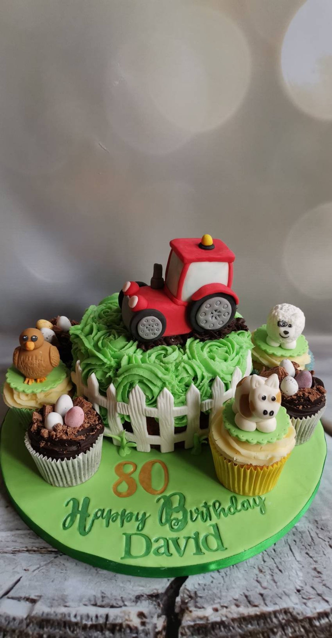 Edible Fondant Tractor Cake Topper Etsy