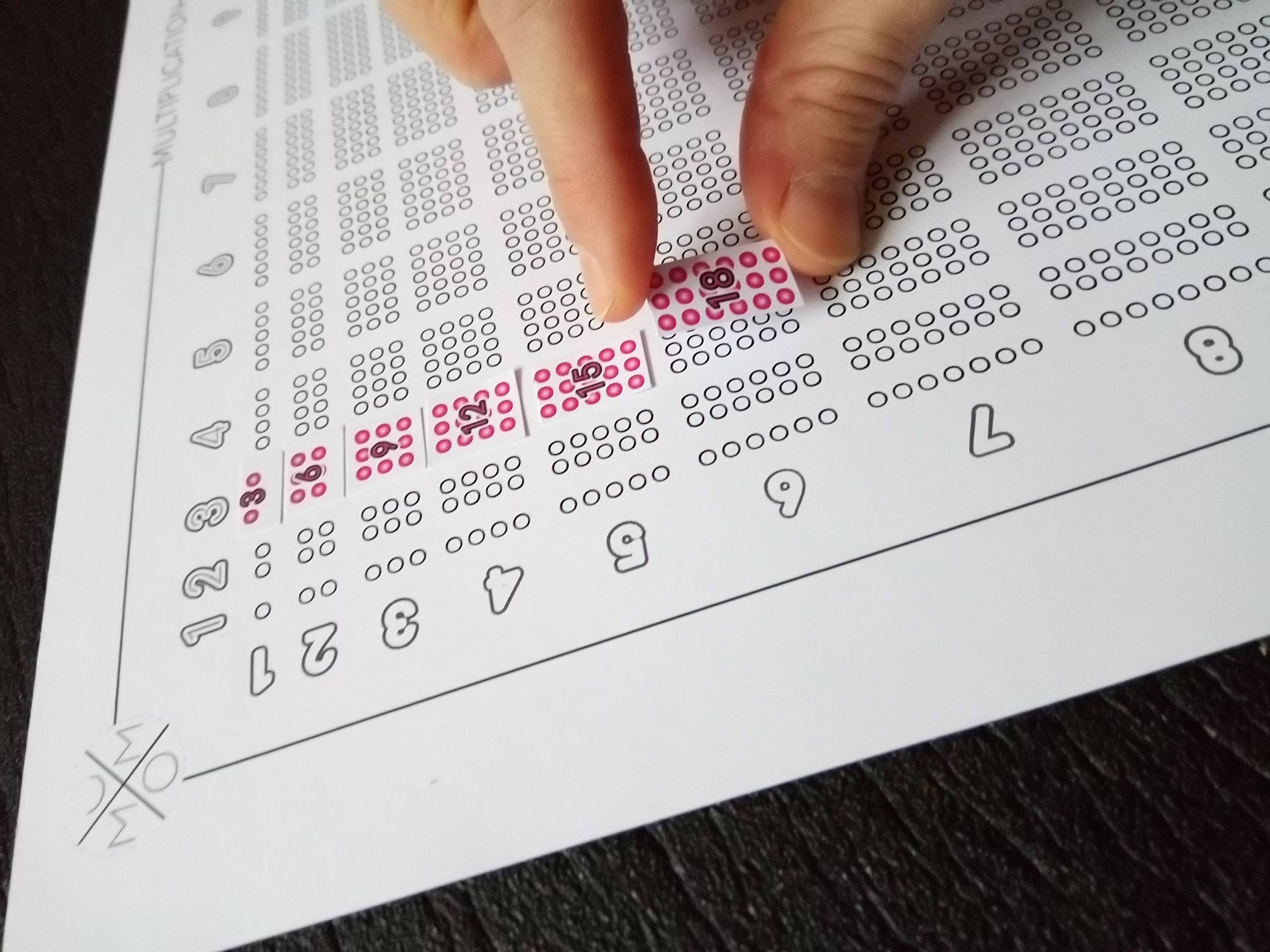 Beads Table Math Multiplication Chart | Montessori Beads Colours | Educational Poster ...