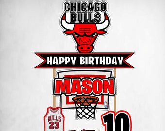 Chicago Bulls Cake Etsy