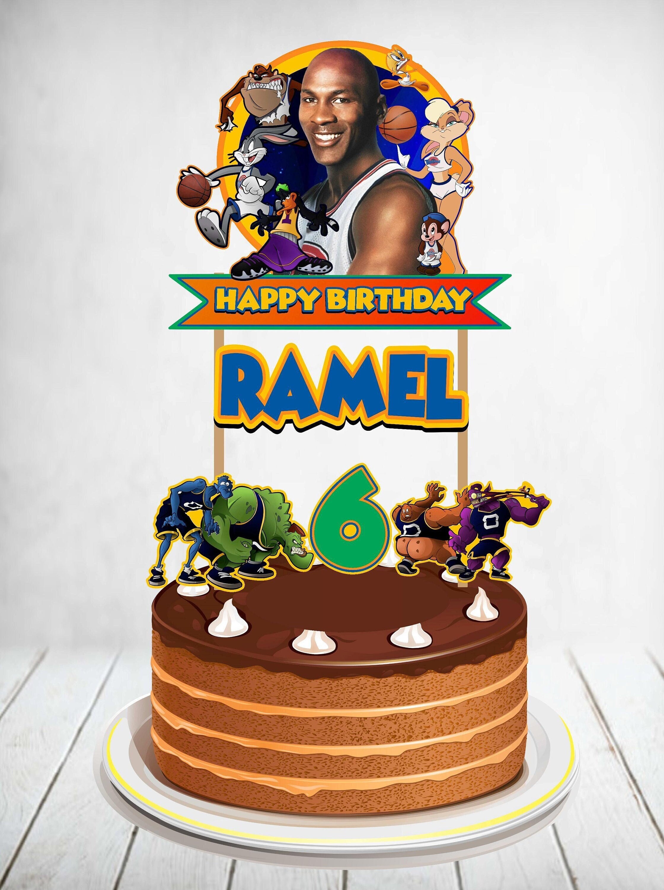 Space Jam Cake Topper Space Jam Party Space Jam Party Supplies Space Jam Birthday Party Space Jam Party Decor Space Jam Birthday