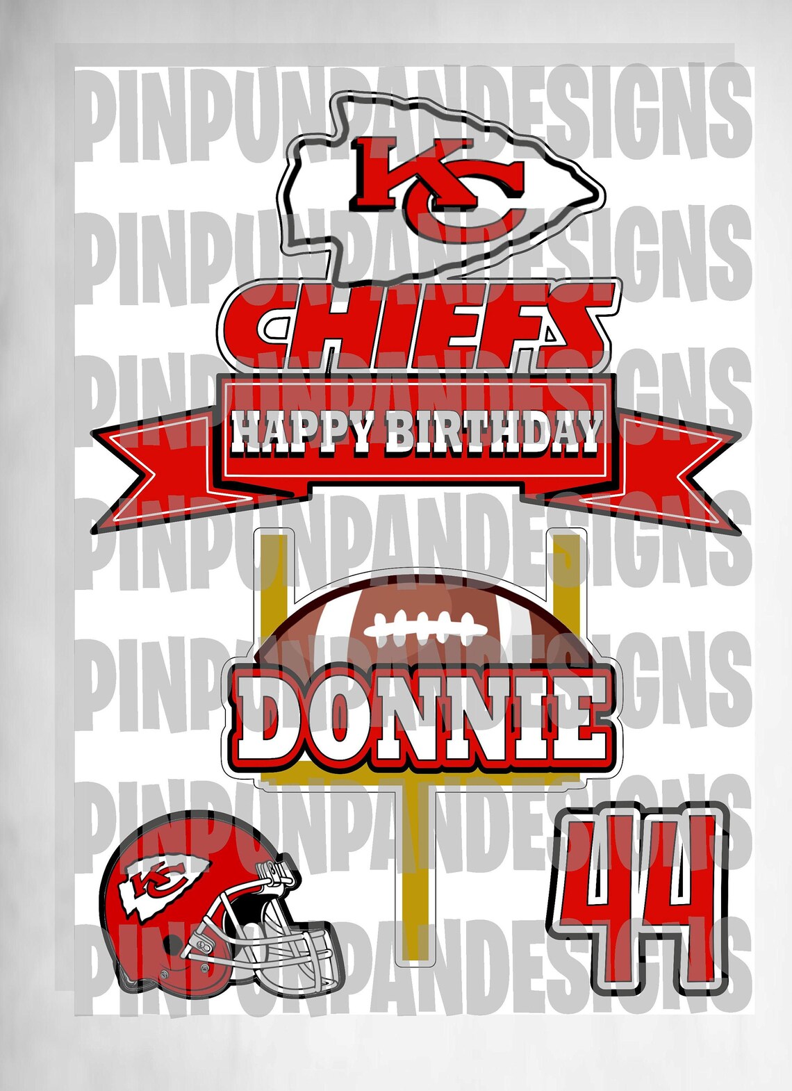 Kansas City Chiefs Kansas City Chiefs Cake Topper KC Chiefs | Etsy
