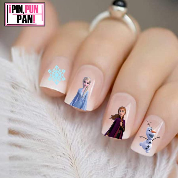 50 Frozen nail decals Frozen nail decals nail supplies Etsy