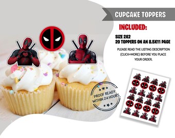 Deadpool Cake Topper Etsy Deadpool Cake Topper Etsy
