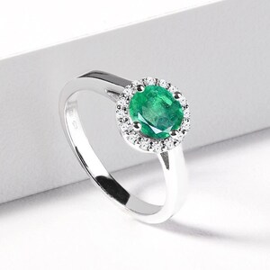 Emerald Ring | Silver Emerald  Ring | Emerald Engagement Ring | Emerald Wedding Ring | Vintage Emerald Ring | Ring For Women | Women&#39;s gift