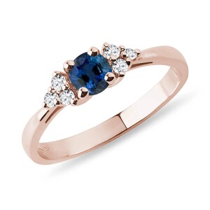 Sapphire Ring Women, Blue Sapphire Engagement Ring Vintage, Sterling Silver Ring, 14k Gold Sapphire Ring, September Birthstone Ring For Her