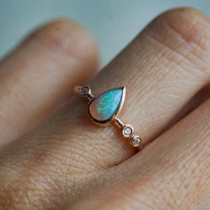 Stacking Opal Ring | Vintage Opal Ring | Opal 14k Gold Ring | Opal Sterling Silver Ring | Opal Antique Ring | Anniversary Gifts