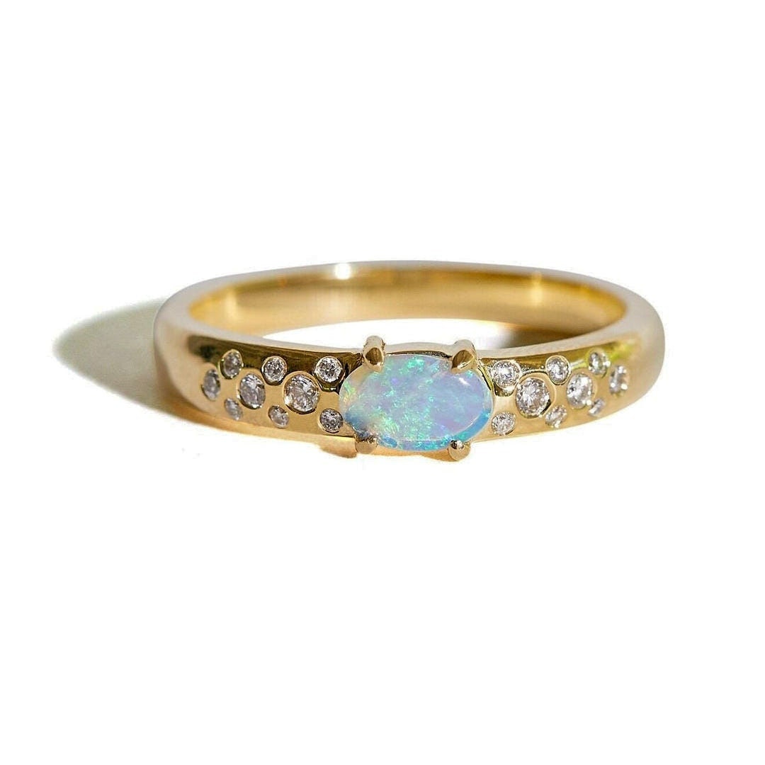Australian Opal Engagement Rings | Black Opal Direct