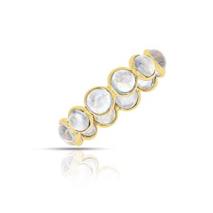 Genuine Moonstone Eternity, Moonstone Wedding Bands, Stacking Moonstone Band, Sterling Silver Band, 14k Gold Band, Eternity Ring For Women
