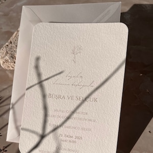 Bords arrondis I Invitation minimaliste avec enveloppes I Mariage
