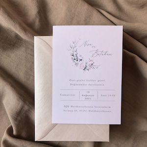 Felicità primaverile I Invito minimalista I Matrimonio