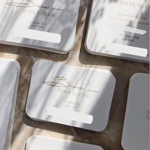 Rounded Edges Henna Karten A7 I Platzkarten I Hochzeit