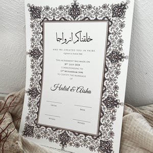 Nikkah Certificate I Heiratsurkunde I Islamische Trauung