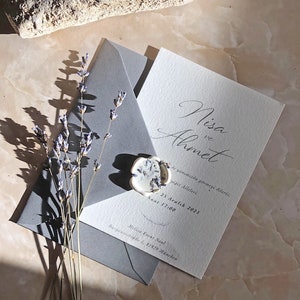 Lavande I Invitation avec cire à cacheter parfumée I Mariage I Save The Date